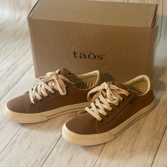 Taos Z-Soul Lace-up Sneaker Golden Tan/Tan NIB - Picture 3 of 8